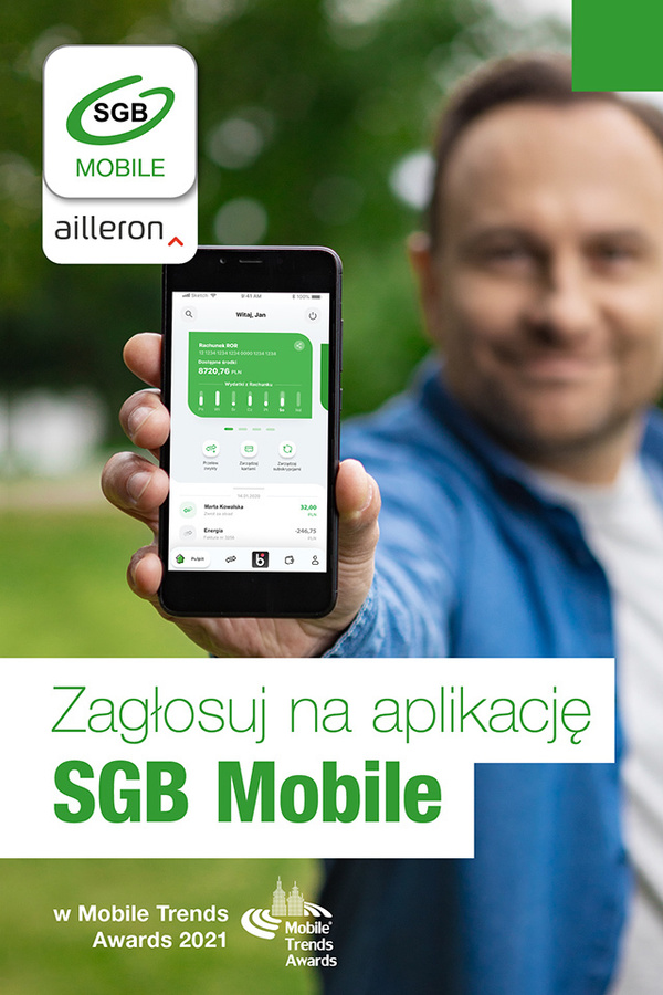  Zagłosuj na aplikację mobilną SGB Mobile w konkursie Mobile Trends Awards 2021!